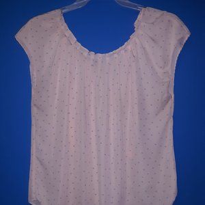 LC Lauren Conrad Pleated Peasant Top